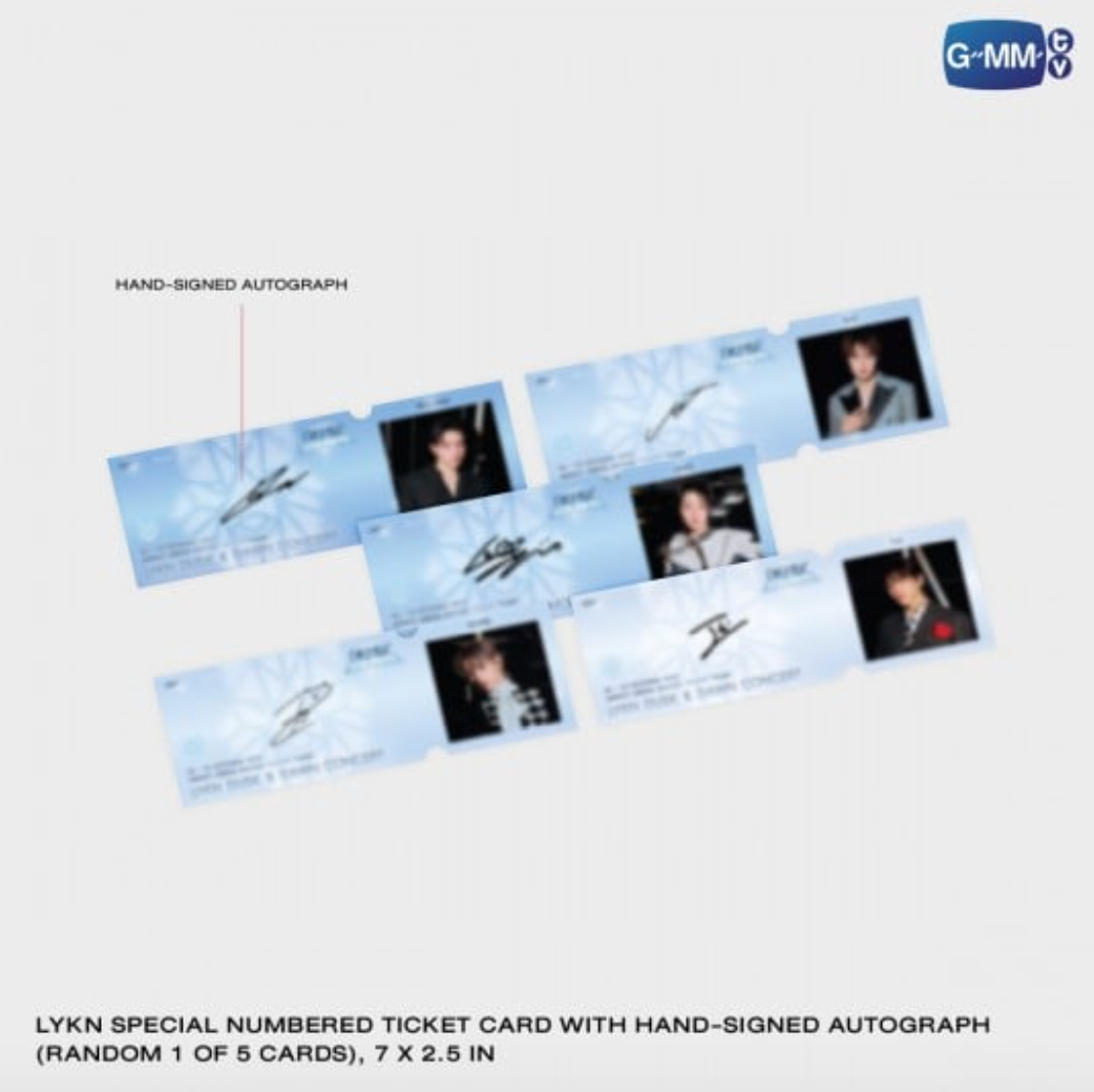 LYKN Special numbered ticket card with hand signed autograph DVD BOXSET LYKN DUSK & DAWN CONCERT