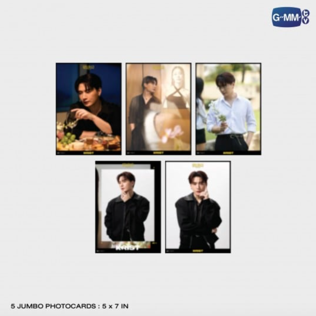 5 jumbo Photocards - FILL MY HEART PHOTO SET KRIST