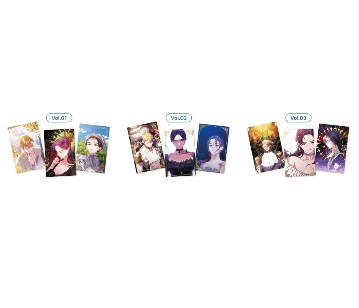 Détail des photocards dorées "The Broken Ring" – Pack exclusif