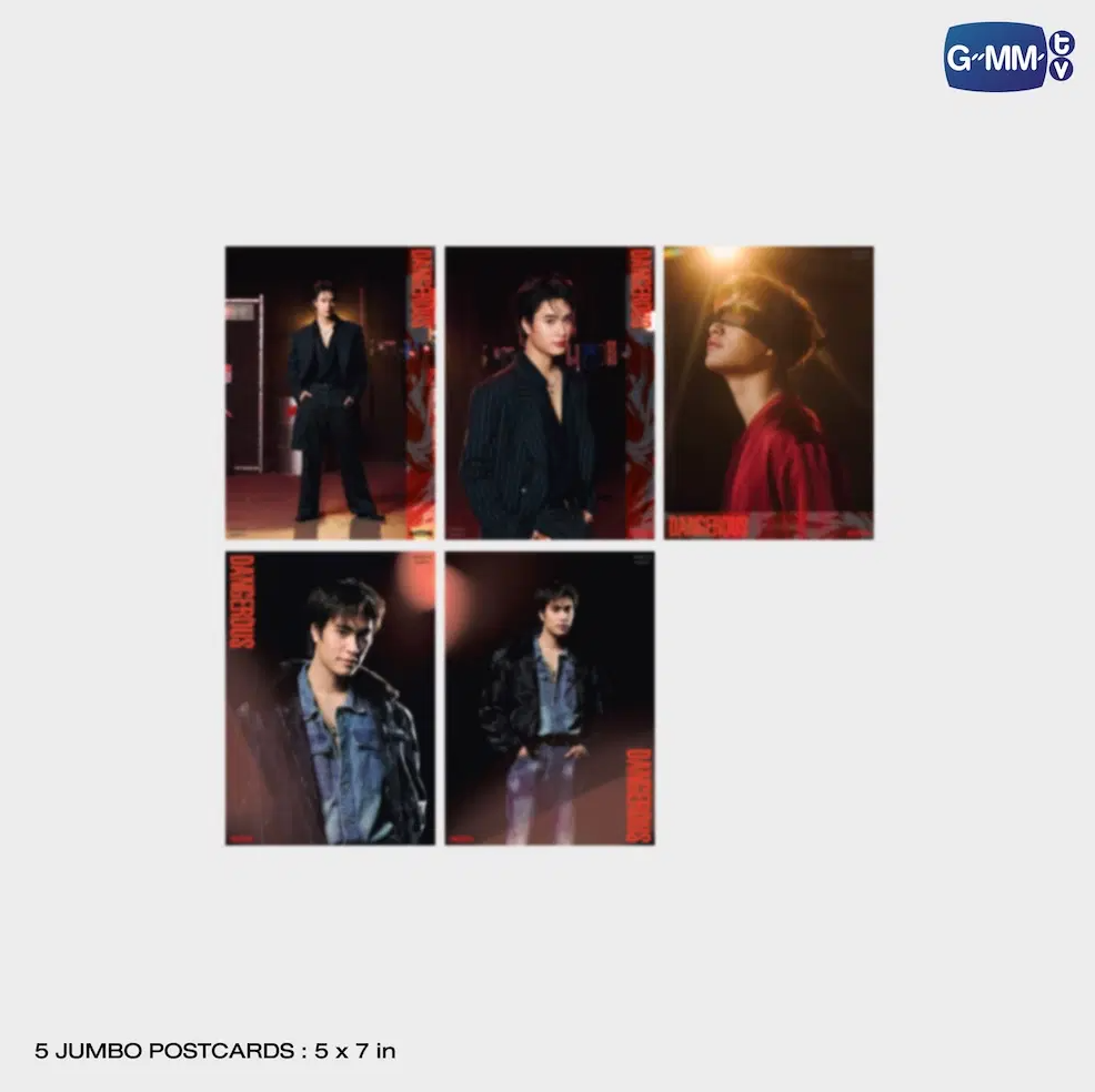 5 jumbo postcards - Dangerous Photo Set Gemini Norawit