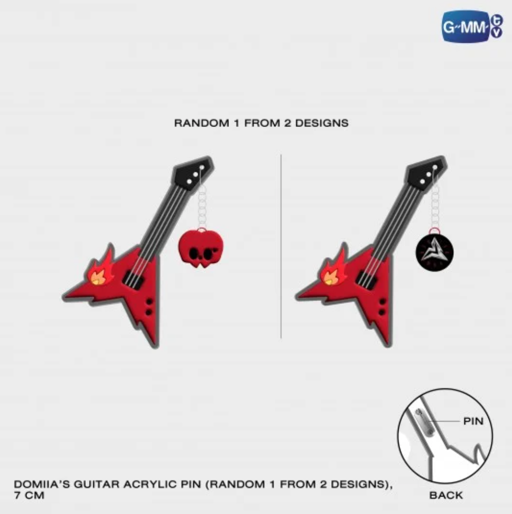 Domiia's guitar acrulic pin