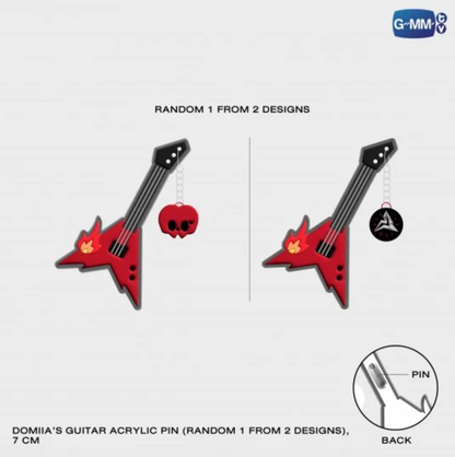 Domiia's guitar acrulic pin